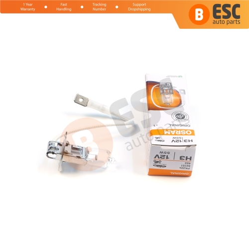 1 Piece OSRAM ORIGINAL 64151 H3 12V 55W PK22s Halogen Bulb for Fog Trailer Off-Road Headlight Lamp