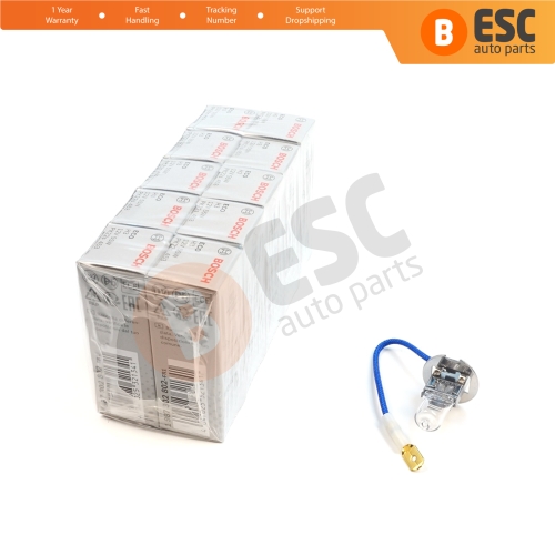 10 Pieces BOSCH ECO 1 987 302 802 H3 12V 55W PK22s H3 Halogen Bulb for Fog Trailer Off-Road Headlight Lamp