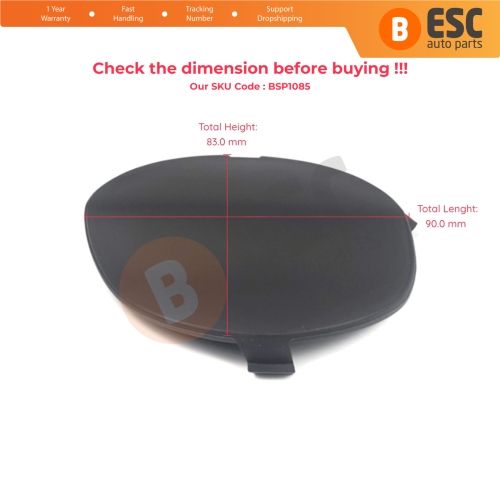 Front Bumper Tow Hook Eye Cover Cap Right 5028672 for Ford Transit Tourneo Connect 2009-2012