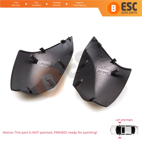 Side Wing Mirror Scull Cap Cover Left Right 963730063L 963740063R for Renault Fluence Megane MK3 5-Door
