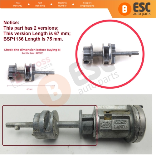 Steering Wheel Ignition Lock Barrel Locking Cylinder Shaft Rod 67 mm For Fiat Doblo Palio Albea Marea Panda Siena