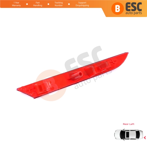 Rear Left Side Bumper Reflex Reflector for Renault Clio MK5 BF B7 2019-On 265651206R
