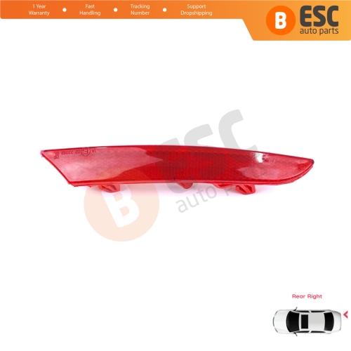 Rear Right Side Bumper Reflex Reflector for Renault Clio MK5 BF B7 2019-On 265602442R