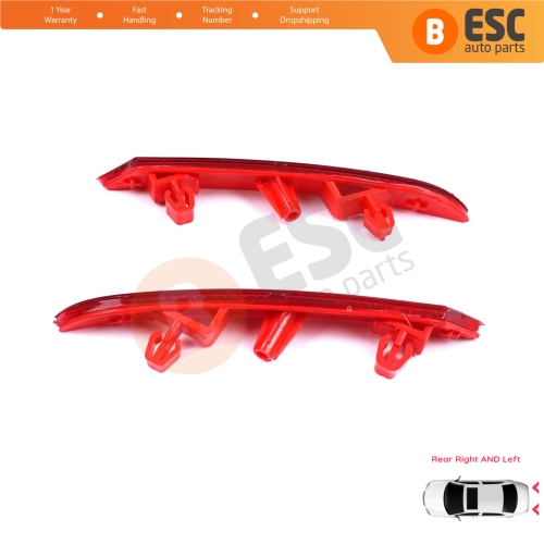 Rear Right Left Side Bumper Reflex Reflector for Renault Clio MK5 BF B7 2019-On 265602442R 265651206R