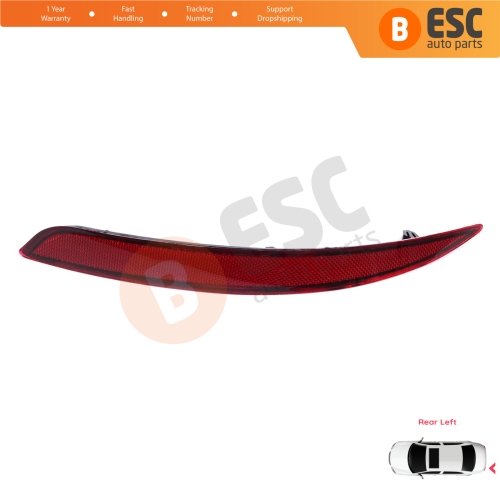 Rear Left Side Bumper Reflex Reflector for Fiat Tipo MK2 356 357 Egea 2015-On 4-Door Sedan 51998151