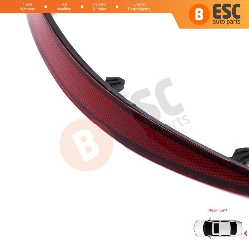 Rear Left Side Bumper Reflex Reflector for Fiat Tipo MK2 356 357 Egea 2015-On 4-Door Sedan 51998151