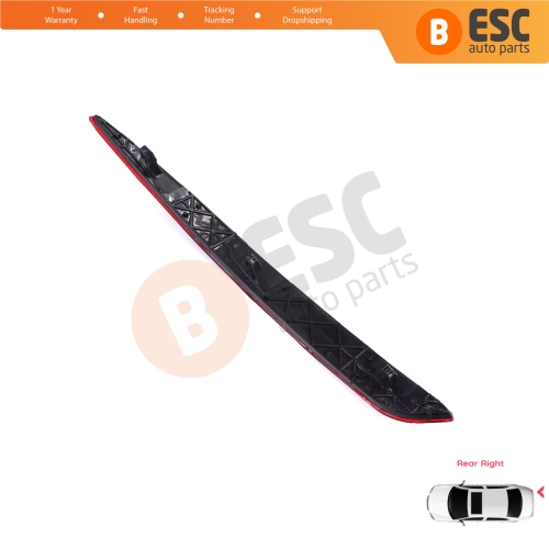 Rear Right Side Bumper Reflex Reflector for Fiat Tipo MK2 356 357 Egea 2015-On 4-Door Sedan 51998149