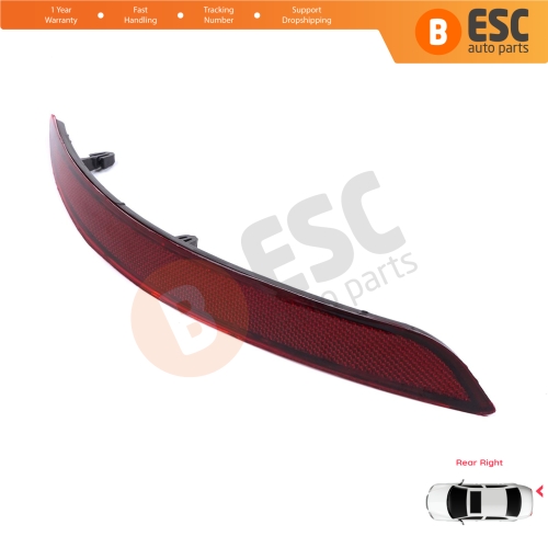 Rear Right Side Bumper Reflex Reflector for Fiat Tipo MK2 356 357 Egea 2015-On 4-Door Sedan 51998149