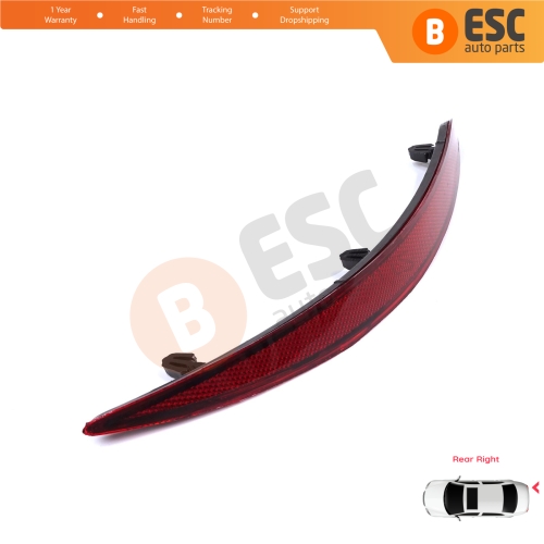 Rear Right Side Bumper Reflex Reflector for Fiat Tipo MK2 356 357 Egea 2015-On 4-Door Sedan 51998149