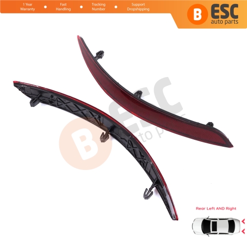 Rear Right Left Side Bumper Reflex Reflector for Fiat Tipo MK2 356 357 Egea 2015-On 4-Door Sedan 51998151 51998149