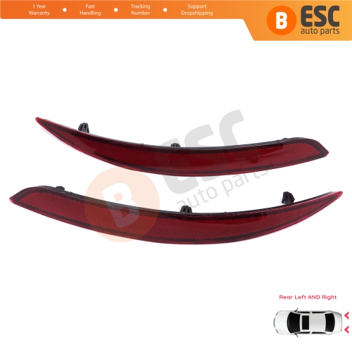 Rear Right Left Side Bumper Reflex Reflector for Fiat Tipo MK2 356 357 Egea 2015-On 4-Door Sedan 51998151 51998149