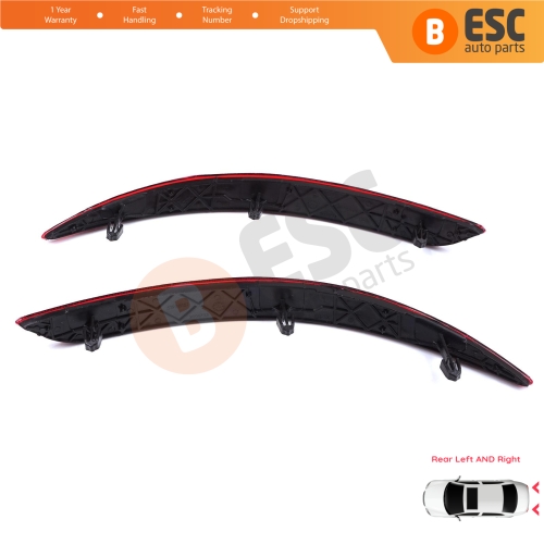 Rear Right Left Side Bumper Reflex Reflector for Fiat Tipo MK2 356 357 Egea 2015-On 4-Door Sedan 51998151 51998149