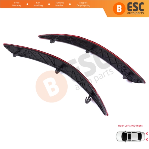 Rear Right Left Side Bumper Reflex Reflector for Fiat Tipo MK2 356 357 Egea 2015-On 4-Door Sedan 51998151 51998149