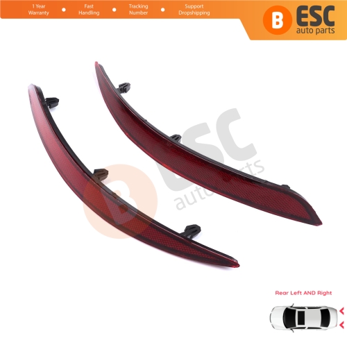 Rear Right Left Side Bumper Reflex Reflector for Fiat Tipo MK2 356 357 Egea 2015-On 4-Door Sedan 51998151 51998149