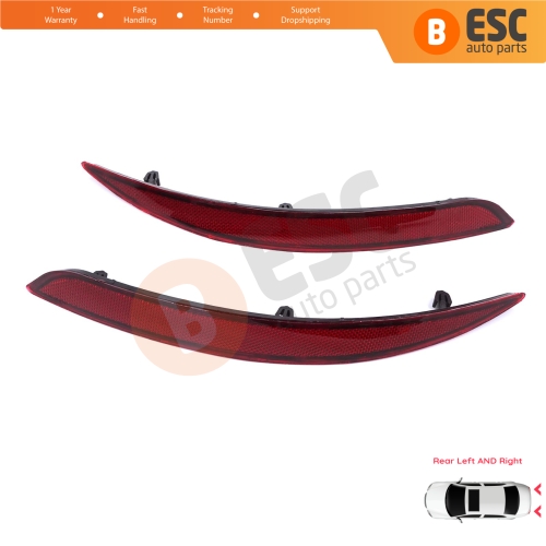 Rear Right Left Side Bumper Reflex Reflector for Fiat Tipo MK2 356 357 Egea 2015-On 4-Door Sedan 51998151 51998149