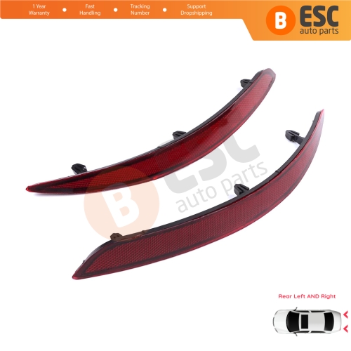 Rear Right Left Side Bumper Reflex Reflector for Fiat Tipo MK2 356 357 Egea 2015-On 4-Door Sedan 51998151 51998149