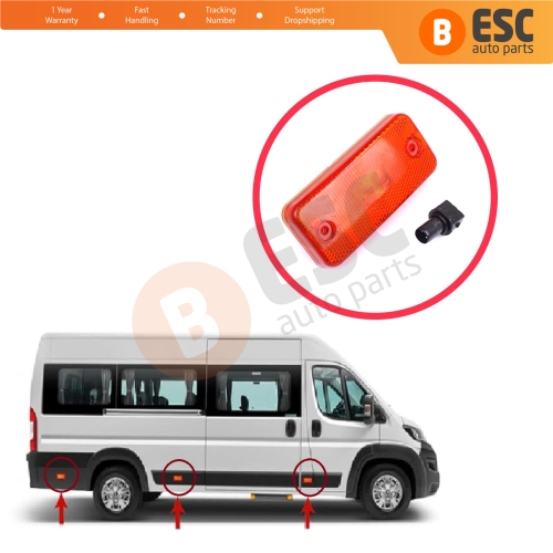 Side Flasher Indicator Repeater Lamp Signal Amber for Fiat Ducato 250 Jumper Boxer Daily Relay 2006-2024 6303.A1
