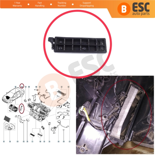 Cabin Pollen Dust Filter Housing Cover Cap for Renault Megane MK3 2008-2016 Fluence 272767958R