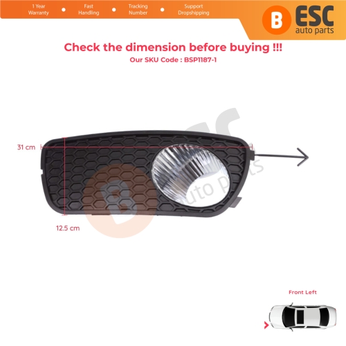 Front Bumper Fog Light Frame Housing Left for Fiat Palio Siena MK1 178 2007-2016 Albea 2002-2012 51703147