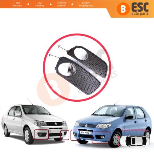 Front Bumper Fog Light Frame Housing Left Right for Fiat Palio Siena MK1 178 2007-2016 Albea 2002-2012 51703146 51703147