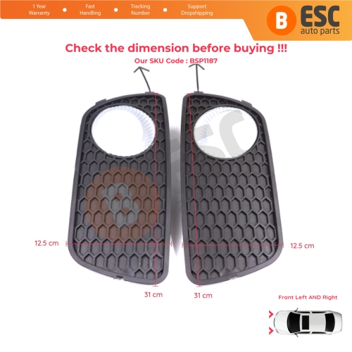 Front Bumper Fog Light Frame Housing Left Right for Fiat Palio Siena MK1 178 2007-2016 Albea 2002-2012 51703146 51703147