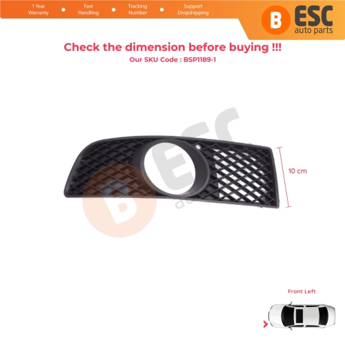 Front Bumper Fog Light Frame Housing Left for VW Polo MK3 6N2 1999-2001 Facelift 6N0853665C