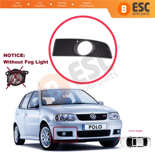 Front Bumper Fog Light Frame Housing Right for VW Polo MK3 6N2 1999-2001 Facelift 6N0853666C