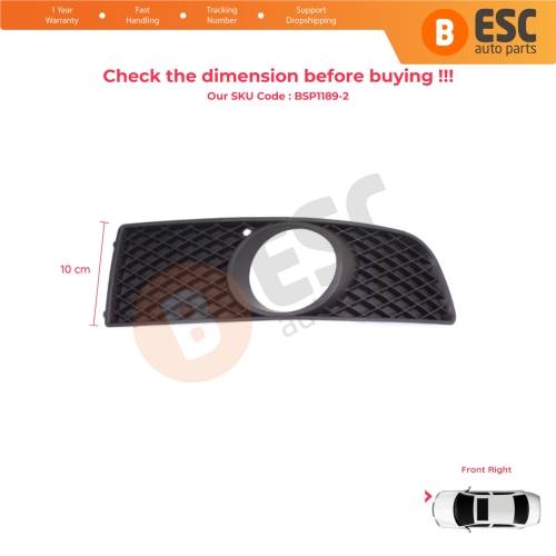 Front Bumper Fog Light Frame Housing Right for VW Polo MK3 6N2 1999-2001 Facelift 6N0853666C