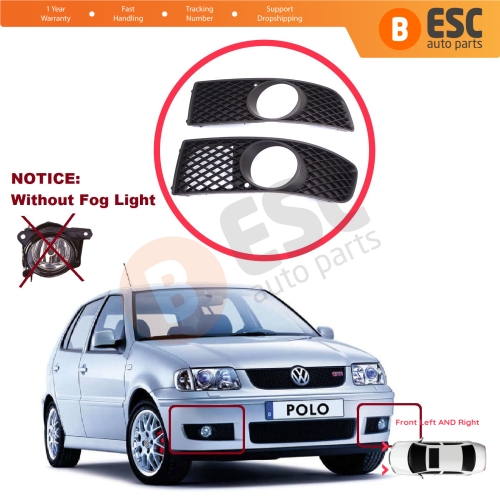 Front Bumper Fog Light Frame Housing Left Right for VW Polo MK3 6N2 1999-2001 Facelift 6N0853665C 6N0853666C