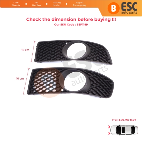 Front Bumper Fog Light Frame Housing Left Right for VW Polo MK3 6N2 1999-2001 Facelift 6N0853665C 6N0853666C