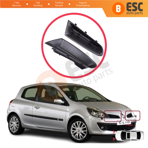 Front Bumper Air Vent Grille Panel Left Right for Renault Clio MK3 2005-2009 Pre-Facelift 7701208684