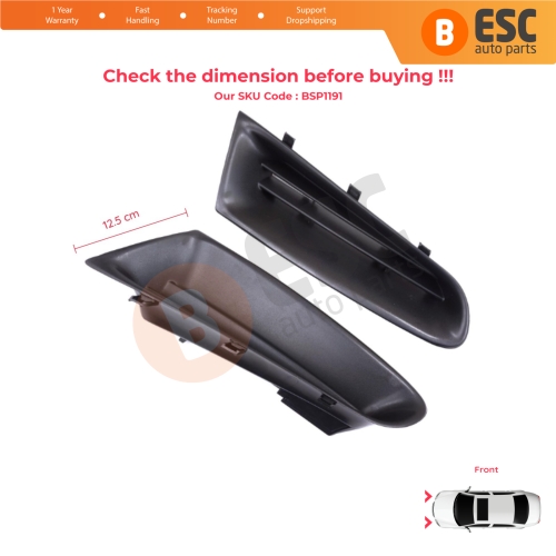 Front Bumper Air Vent Grille Panel Left Right for Renault Clio MK3 2005-2009 Pre-Facelift 7701208684