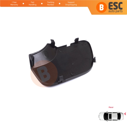 Rear Bumper Tow Bar Hook Eye Cover Black for Renault Dacia Duster MK2 HM 2017-2023 511656583R