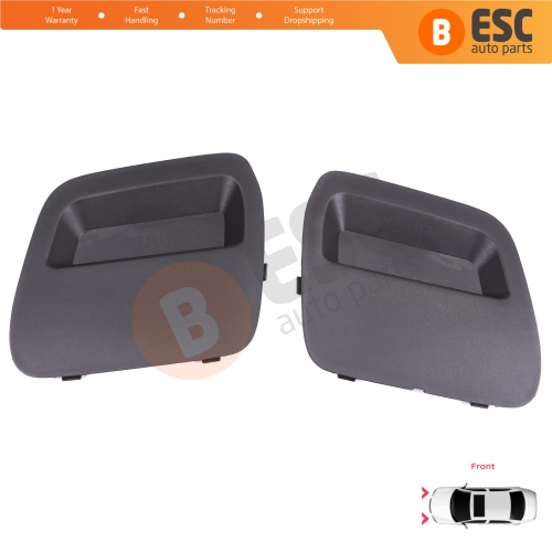 Front Bumper Tow Bar Hook Eye Cover Set Black for Renault Dacia Duster MK2 HM 2017-2023 511804555R