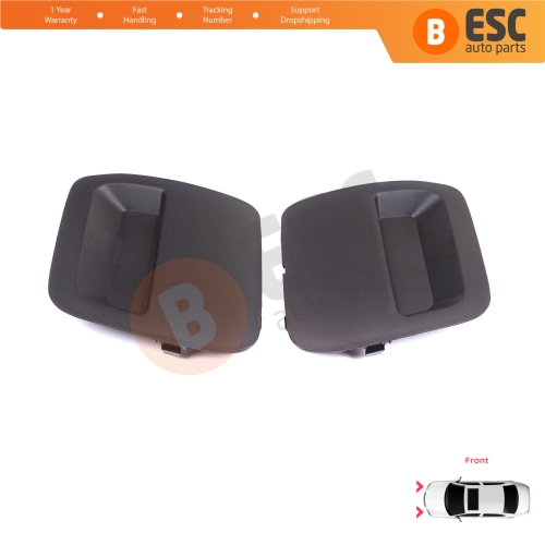 Front Bumper Tow Bar Hook Eye Cover Set Black for Renault Dacia Duster MK2 HM 2017-2023 511804555R