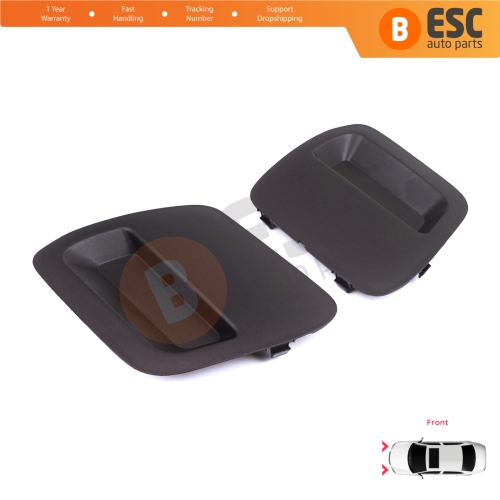 Front Bumper Tow Bar Hook Eye Cover Set Black for Renault Dacia Duster MK2 HM 2017-2023 511804555R