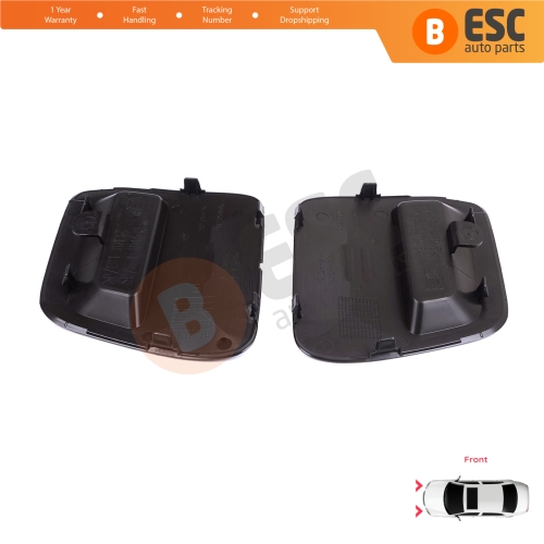 Front Bumper Tow Bar Hook Eye Cover Set Black for Renault Dacia Duster MK2 HM 2017-2023 511804555R