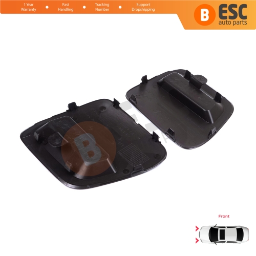 Front Bumper Tow Bar Hook Eye Cover Set Black for Renault Dacia Duster MK2 HM 2017-2023 511804555R