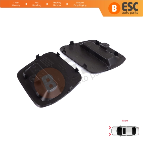 Front Bumper Tow Bar Hook Eye Cover Set Black for Renault Dacia Duster MK2 HM 2017-2023 511804555R