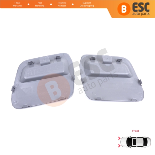 Front Bumper Tow Bar Hook Eye Cover Set Gray for Renault Dacia Duster MK2 HM 2017-2023 511802392R