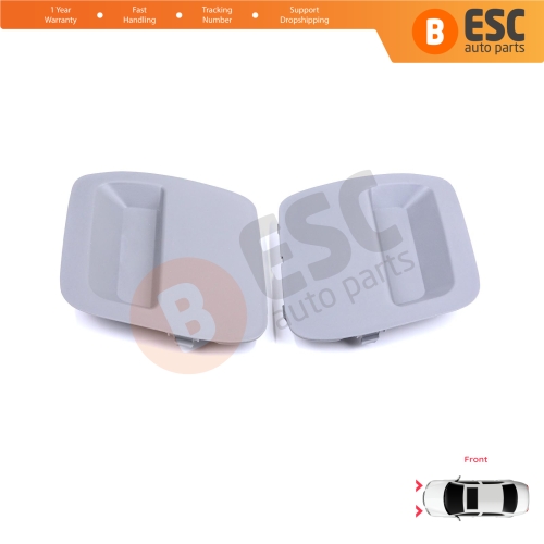 Front Bumper Tow Bar Hook Eye Cover Set Gray for Renault Dacia Duster MK2 HM 2017-2023 511802392R