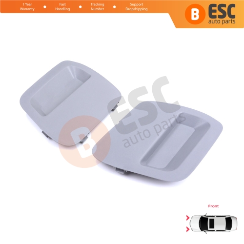 Front Bumper Tow Bar Hook Eye Cover Set Gray for Renault Dacia Duster MK2 HM 2017-2023 511802392R