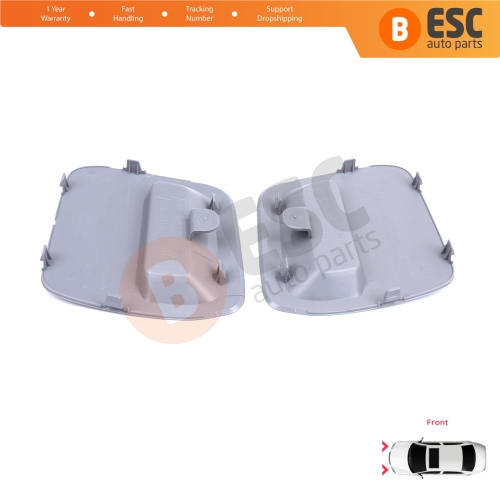 Front Bumper Tow Bar Hook Eye Cover Set Gray for Renault Dacia Duster MK2 HM 2017-2023 511802392R