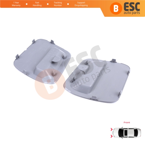 Front Bumper Tow Bar Hook Eye Cover Set Gray for Renault Dacia Duster MK2 HM 2017-2023 511802392R