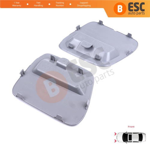 Front Bumper Tow Bar Hook Eye Cover Set Gray for Renault Dacia Duster MK2 HM 2017-2023 511802392R