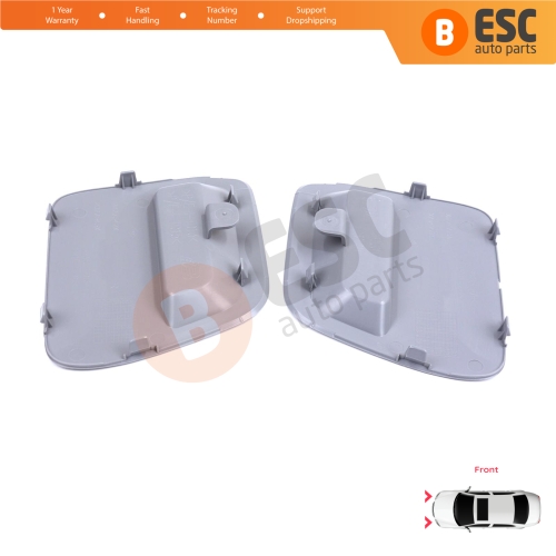 Front Bumper Tow Bar Hook Eye Cover Set Gray for Renault Dacia Duster MK2 HM 2017-2023 511802392R