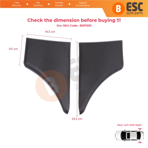 Rear Left Right Fender Trim Molding for Citroen Berlingo MK1 M49 M59 1996-2008 8547L9 8547K4