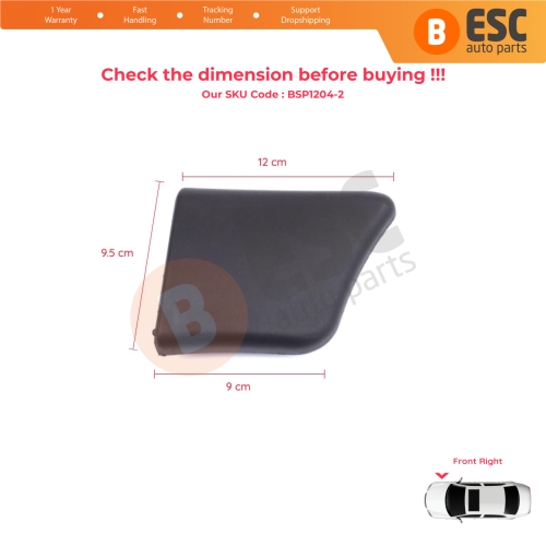 Front Right Fender Trim Molding for Peugeot Partner M59 2002-2008 Facelift 8544.J6