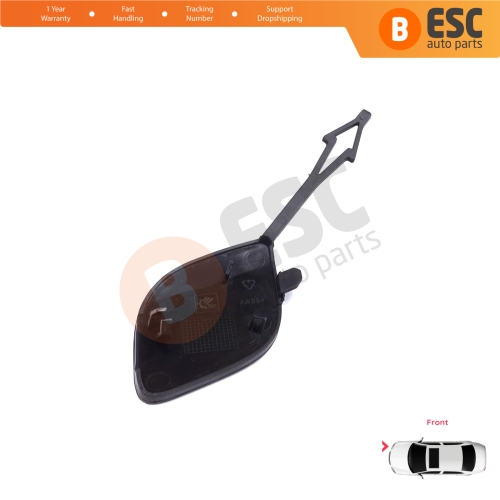 Front Bumper Tow Eye Hook Cover Cap Primed for Renault Clio MK5 V B7 BJA 2019-2023 Pre-Facelift 511806272R