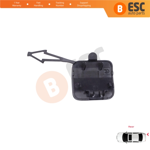 Rear Bumper Tow Eye Hook Cover Cap Primed for Renault Clio MK5 V B7 BJA 2019-2023 Pre-Facelift 511654352R